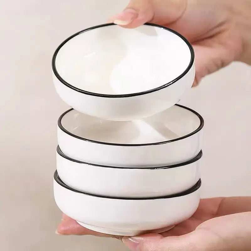 Conjunto de Tigelas de Porcelana para Condimentos – 4 Peças