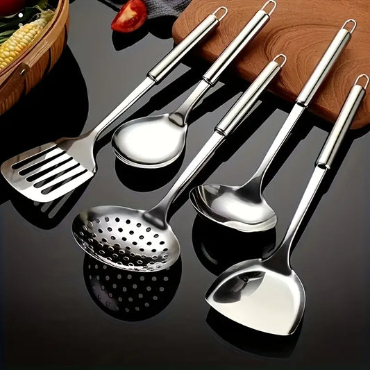 Conjunto de utensílios de cozinha em Aço Inoxidável – 9 Peças