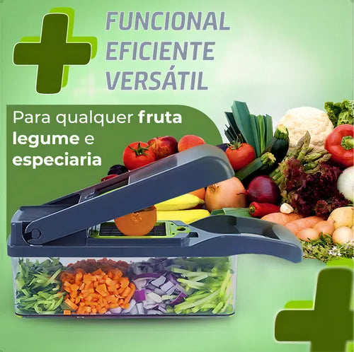 Ralador e Cortador de Legumes em Aço Inox – 13 em 1 Multifuncional
