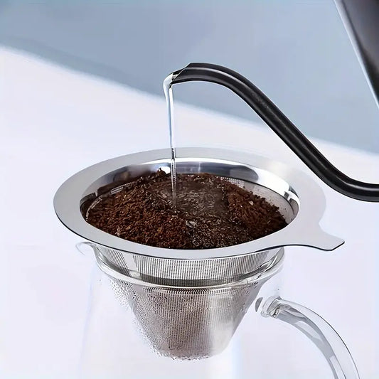 Filtro de Café em Aço Inoxidável – Reutilizável, Compacto e Durável