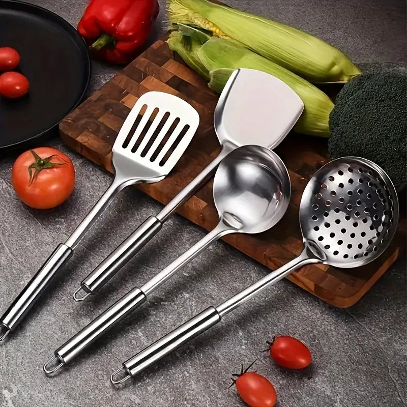 Conjunto de utensílios de cozinha em Aço Inoxidável – 9 Peças