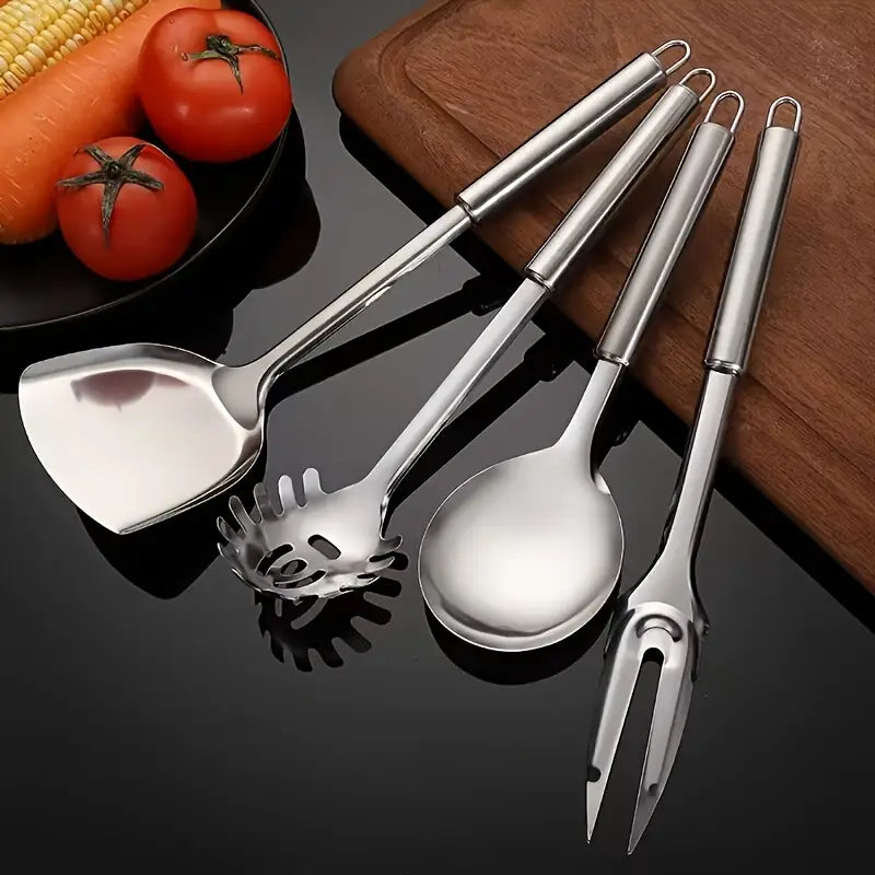 Conjunto de utensílios de cozinha em Aço Inoxidável – 9 Peças