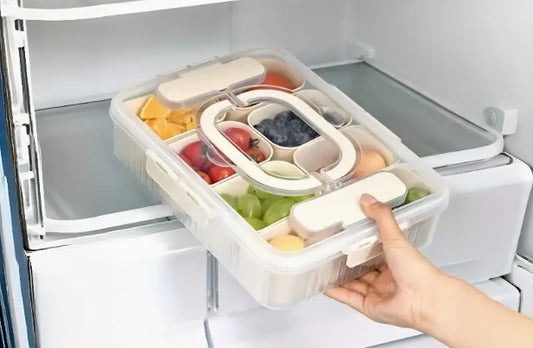 Conjunto de Potes Organizadores com Divisórias Internas – Ideal para Frutas, Snacks e Refeições